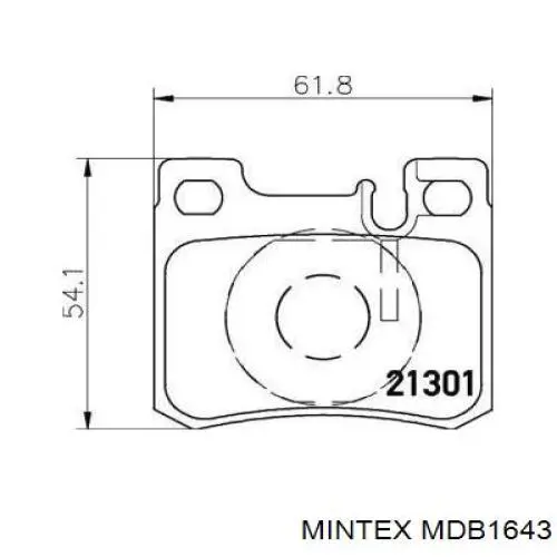 Задние тормозные колодки MDB1643 Mintex