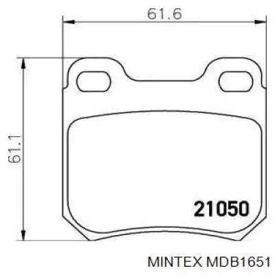 MDB1651 Mintex колодки тормозные задние дисковые