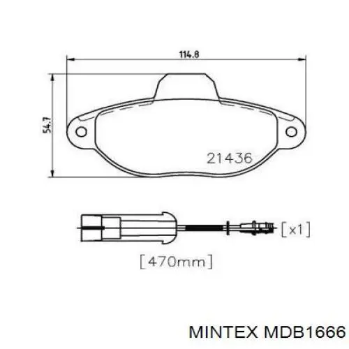 MDB1666 Mintex колодки тормозные передние дисковые