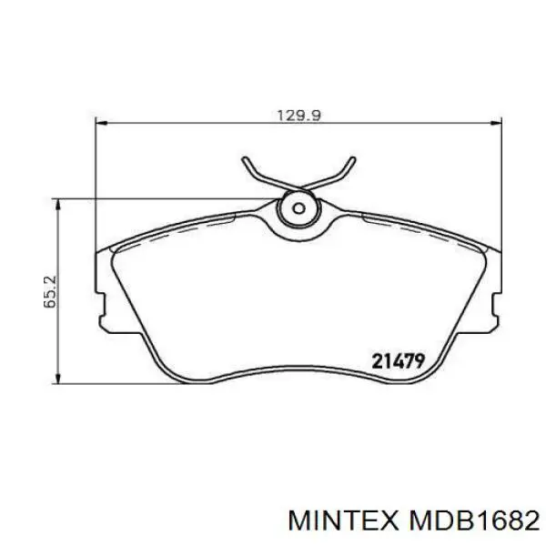 MDB1682 Mintex Колодки передние