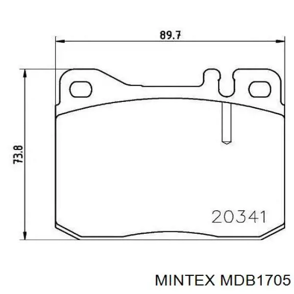 Купить MDB1705 Mintex Колодки тормозные задние, дисковые
