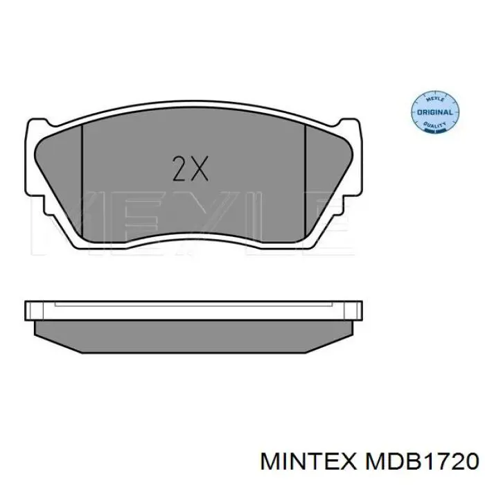 Передние тормозные колодки MDB1720 Mintex