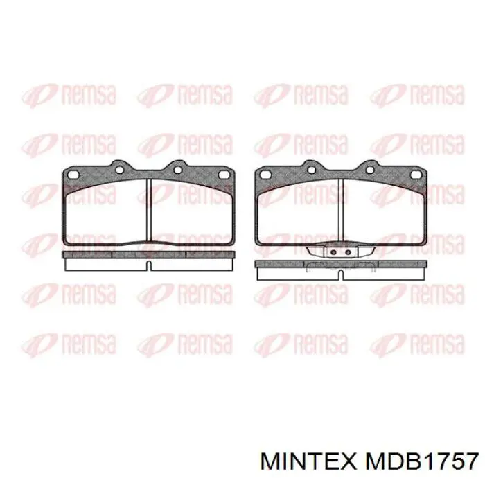 Передние тормозные колодки MDB1757 Mintex