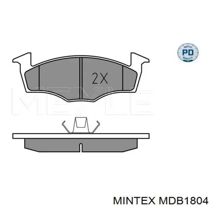 Купить MDB1804 Mintex Колодки тормозные