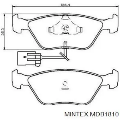 MDB1810 Mintex колодки тормозные передние дисковые