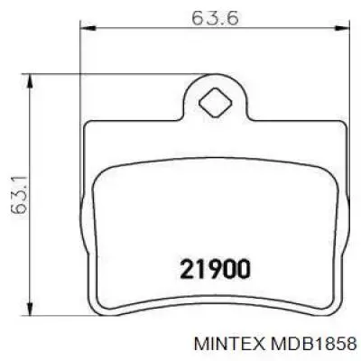 MDB1858 Mintex колодки тормозные задние дисковые