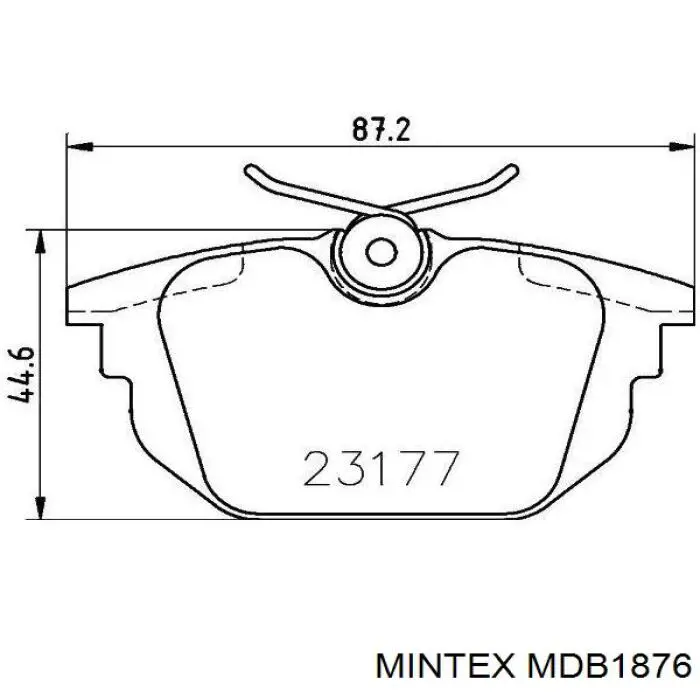 MDB1876 Mintex колодки тормозные задние дисковые