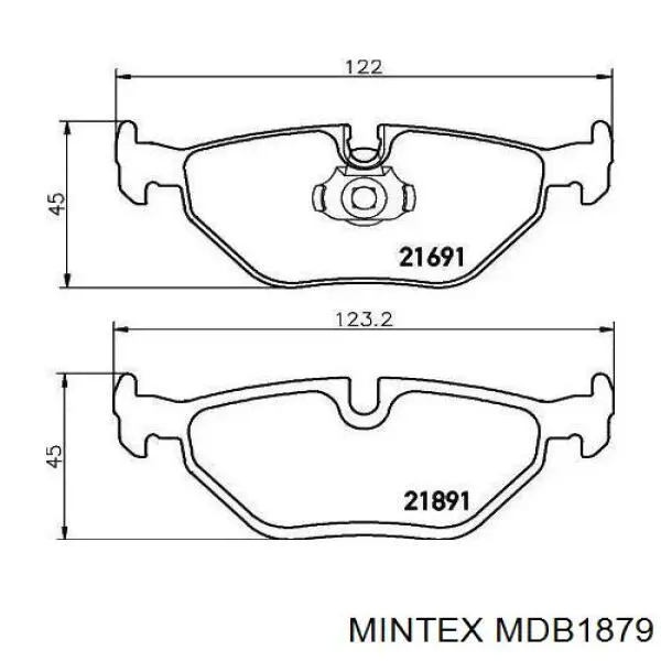 MDB1879 Mintex Колодки тормозные дисковые комплект