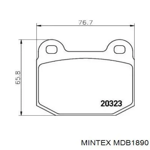 Передние тормозные колодки MDB1890 Mintex