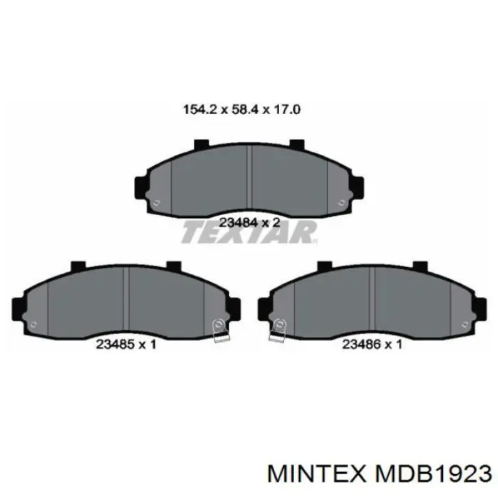 Колодки Mintex MDB1923 цена, от 17.86 USD