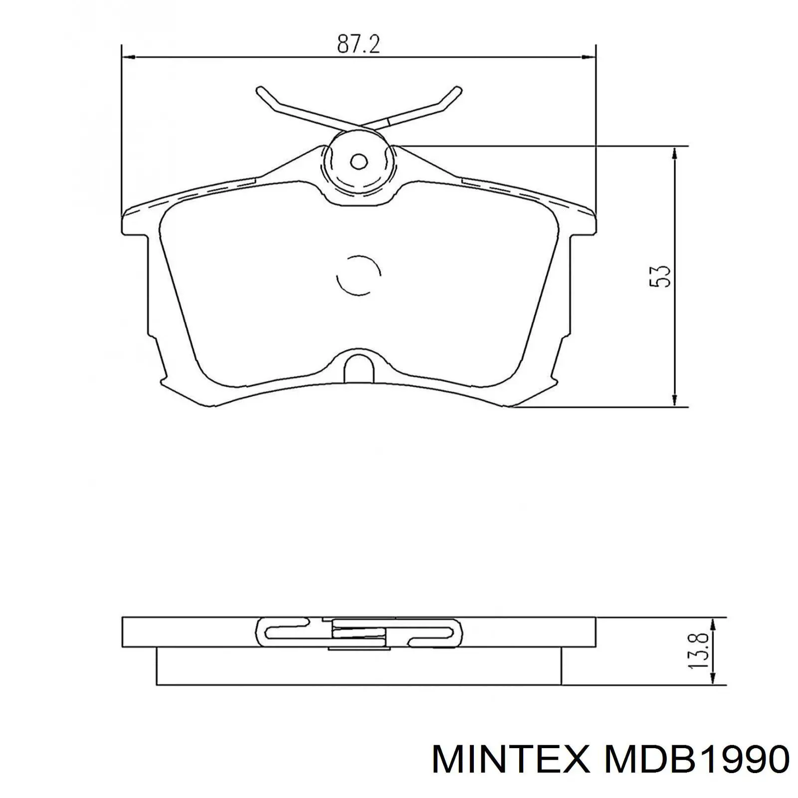 Колодки дисковые  Mintex MDB1990 цена, от 14.09 USD