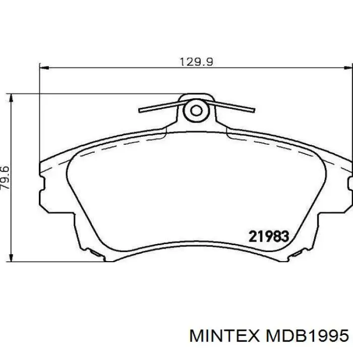 MDB1995 Mintex колодки тормозные передние дисковые
