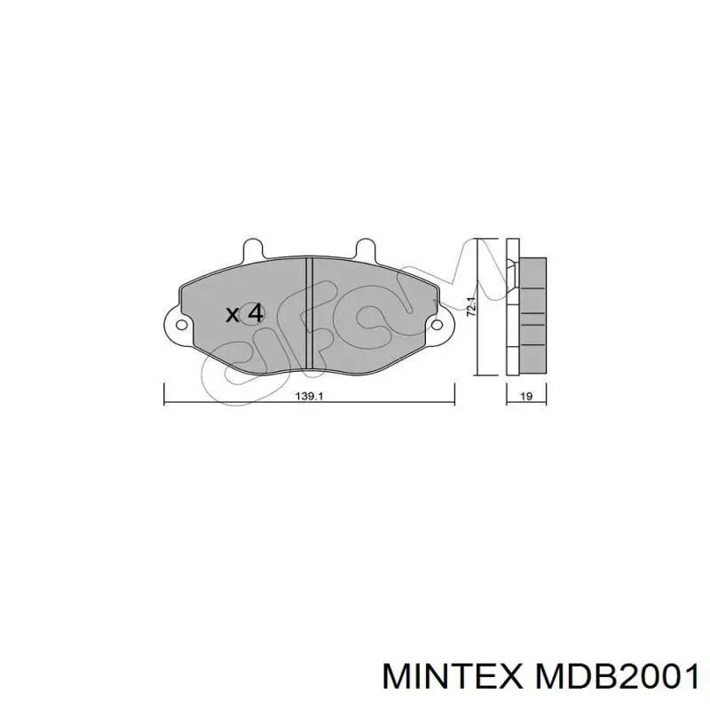 Колодки Mintex MDB2001 цена, от 11.27 USD