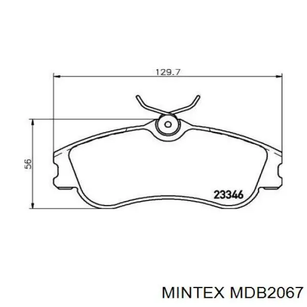 MDB2067 Mintex Колодки передние