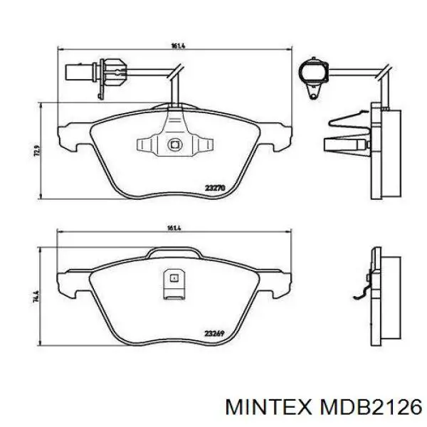 Колодки Mintex MDB2126 цена, от 30.60 USD