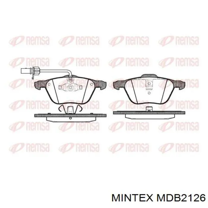 Купить MDB2126 Mintex Колодки тормозные