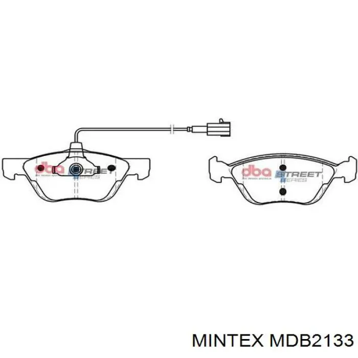 MDB2133 Mintex колодки тормозные передние дисковые