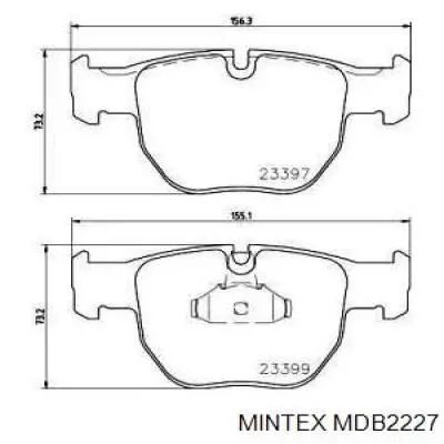 MDB2227 Mintex Колодки передние