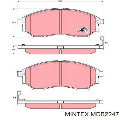 Колодки Mintex MDB2247 цена, от 38.49 USD