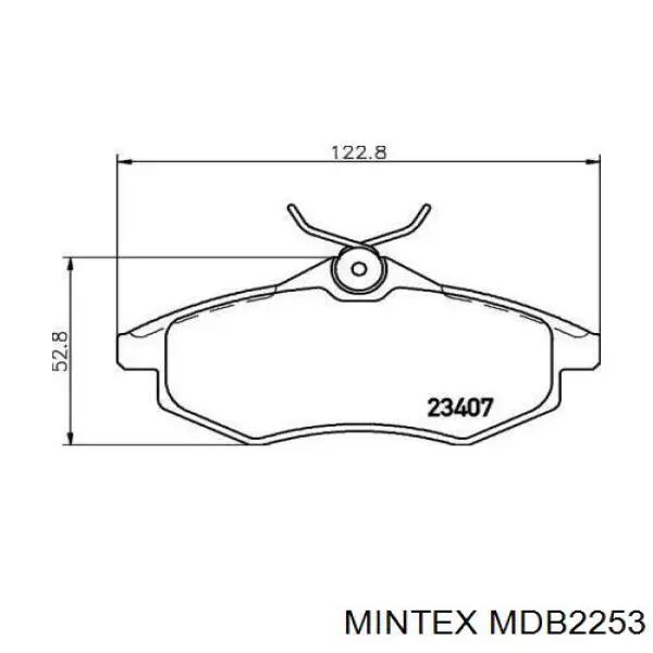 Колодки тормозные передние дисковые MINTEX MDB2253