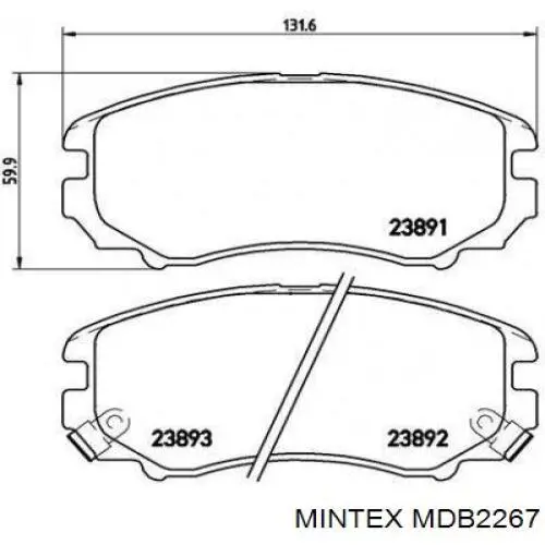 Колодки Mintex MDB2267 цена, от 16.62 USD
