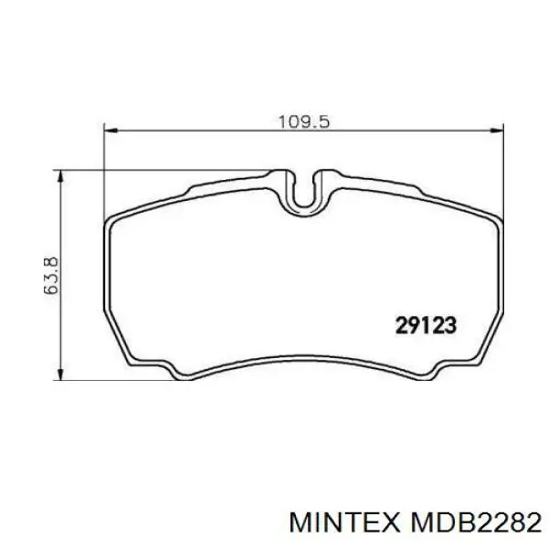 Купить MDB2282 Mintex Колодки тормозные задние, дисковые