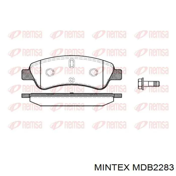 Передние тормозные колодки MDB2283 Mintex