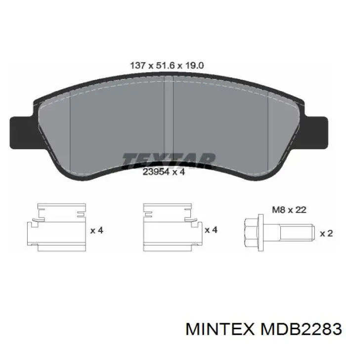 Колодки Mintex MDB2283 цена, от 18.10 USD