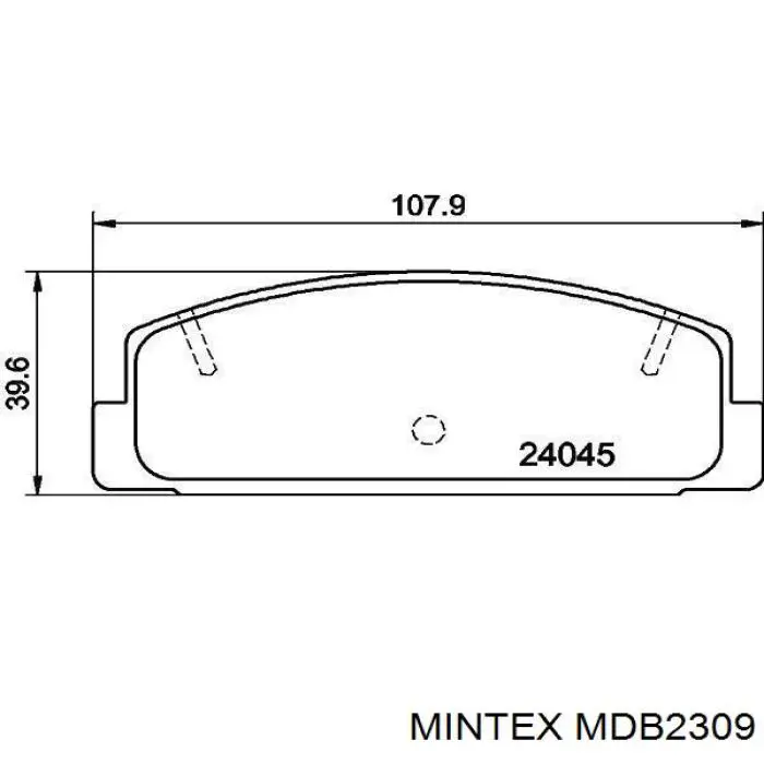 MDB2309 Mintex колодки тормозные задние дисковые