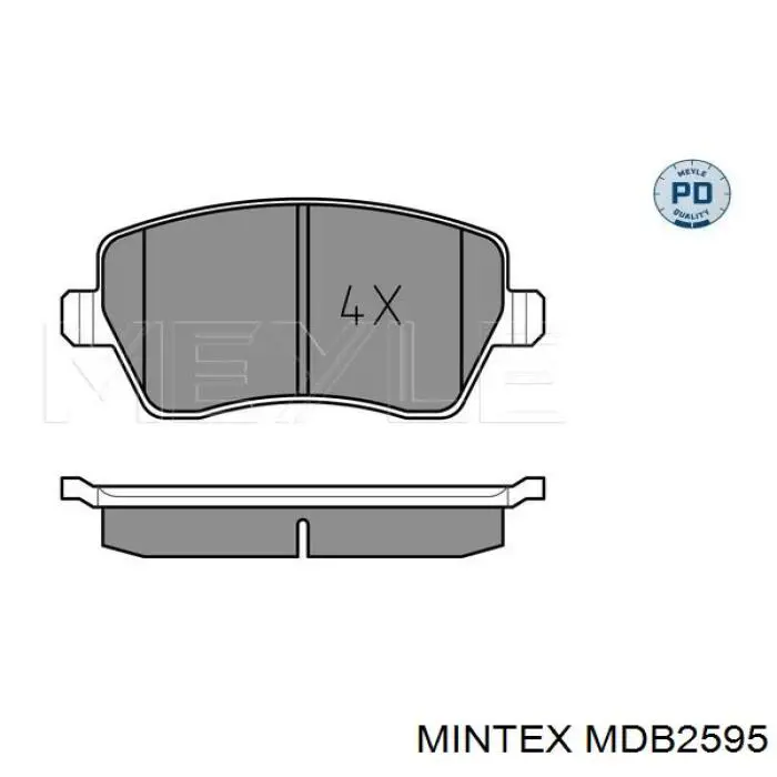 Купить MDB2595 Mintex Колодки тормозные