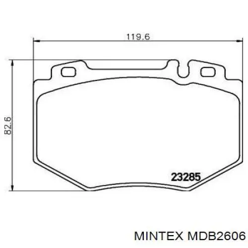 Передние тормозные колодки MDB2606 Mintex