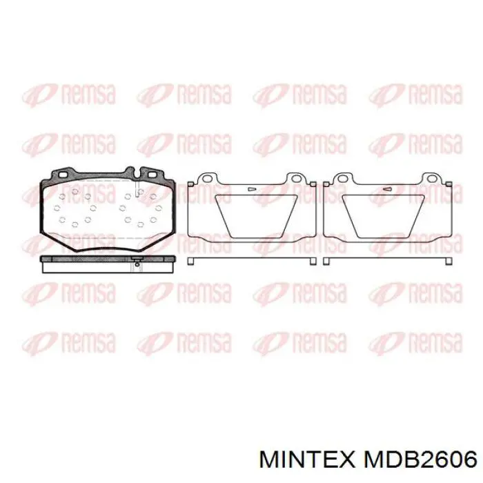 Купить MDB2606 Mintex Колодки тормозные
