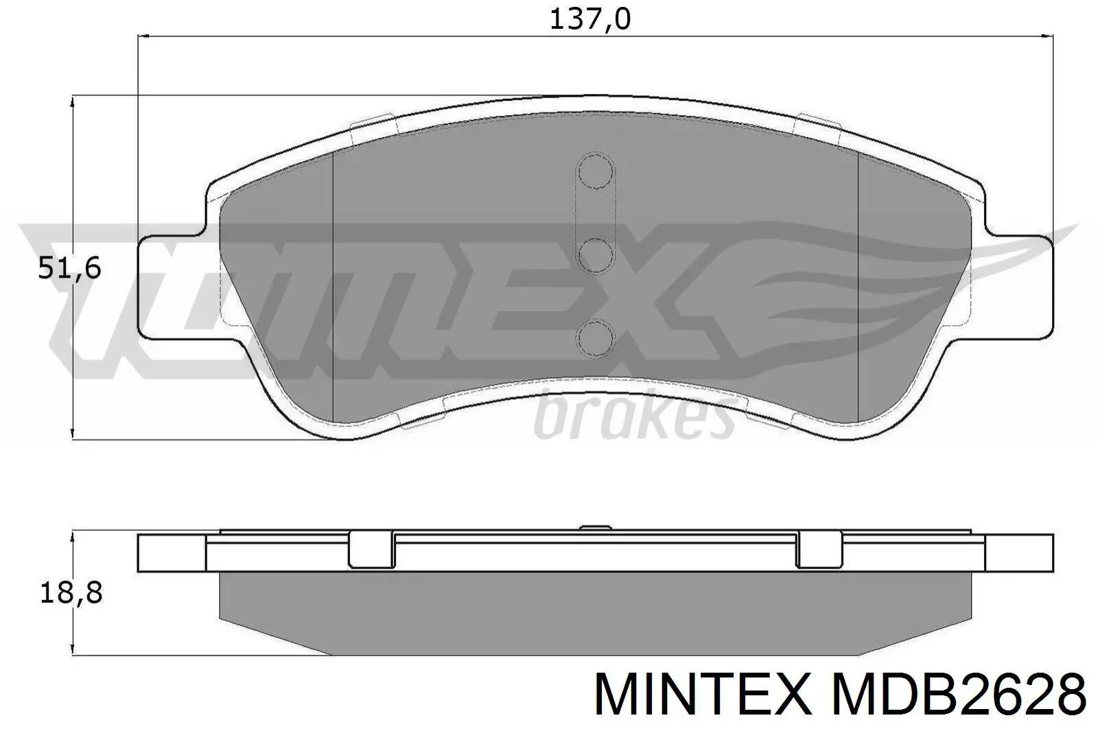 Тормозные колодки Mintex MDB2628