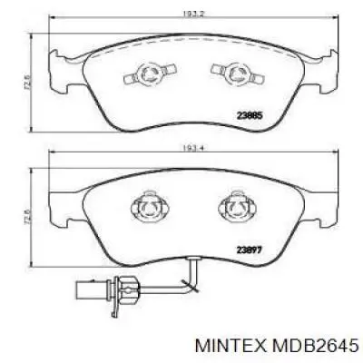 MDB2645 Mintex Колодки передние