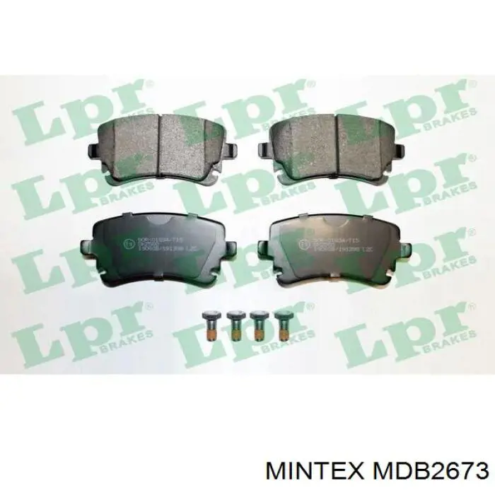 MDB2673 Mintex колодки тормозные задние дисковые