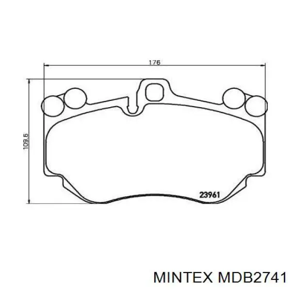 Передние тормозные колодки MDB2741 Mintex