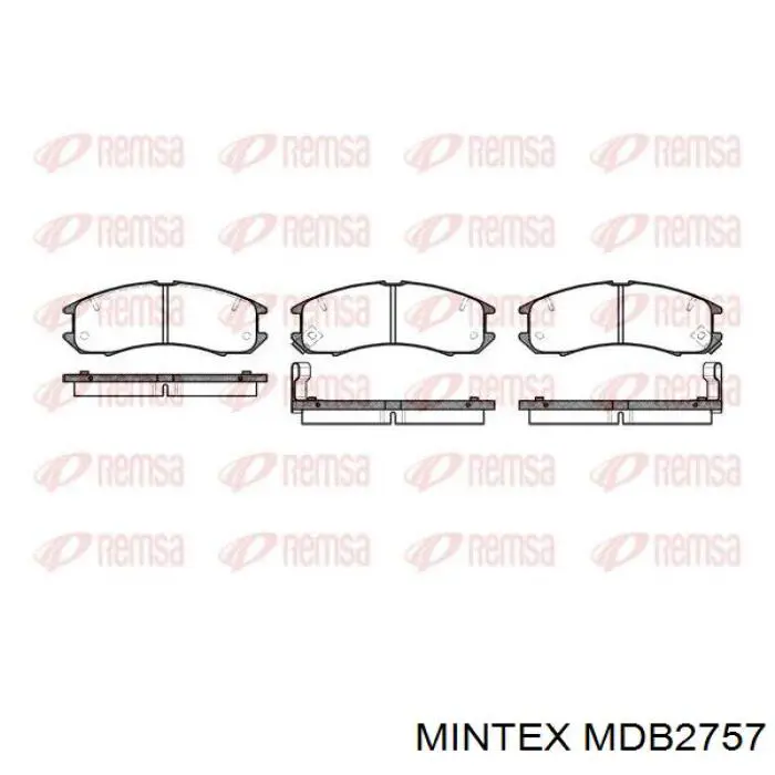 Купить MDB2757 Mintex Колодки тормозные