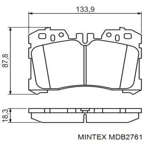 Купить MDB2761 Mintex Колодки тормозные