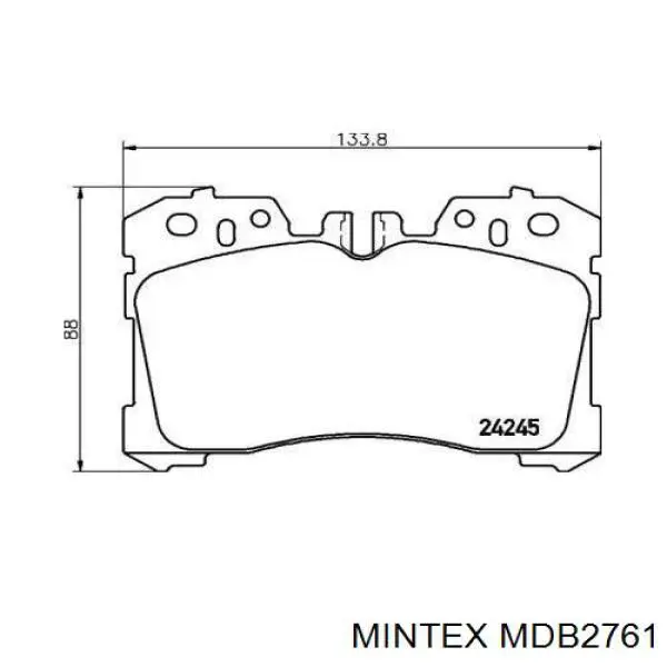 Передние тормозные колодки MDB2761 Mintex