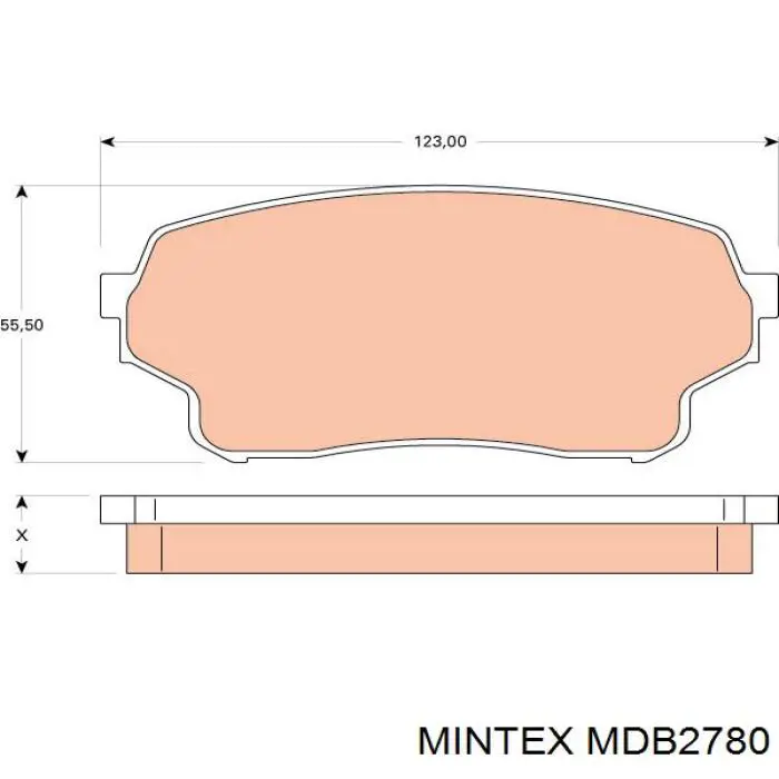 MDB2780 Mintex колодки тормозные передние дисковые
