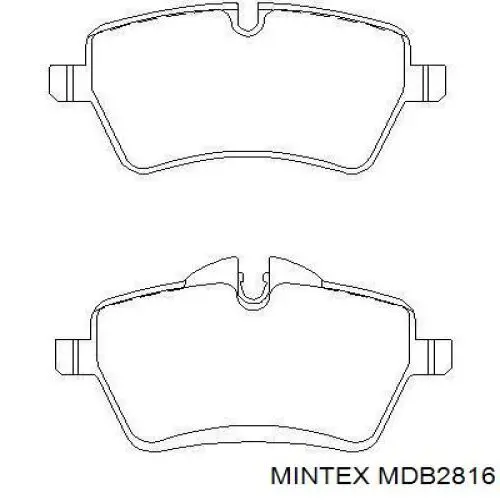 MDB2816 Mintex колодки тормозные передние дисковые