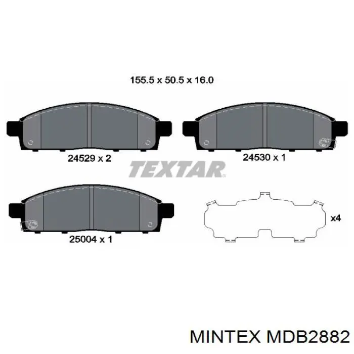 Колодки Mintex MDB2882 цена, от 28.11 USD