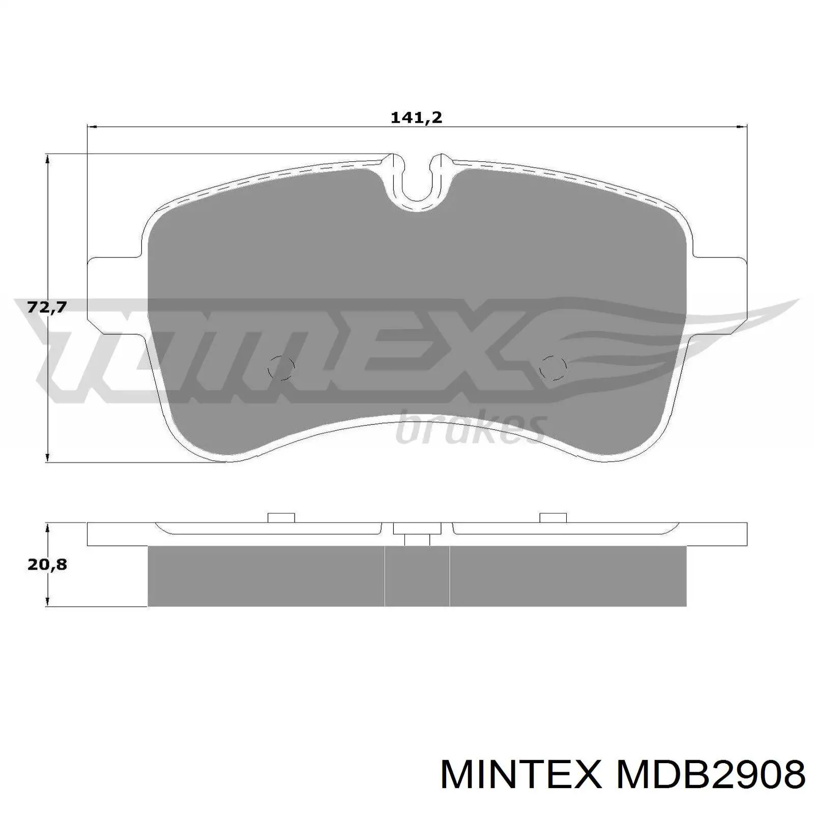 Колодки дисковые  Mintex MDB2908 цена, от 31.64 USD