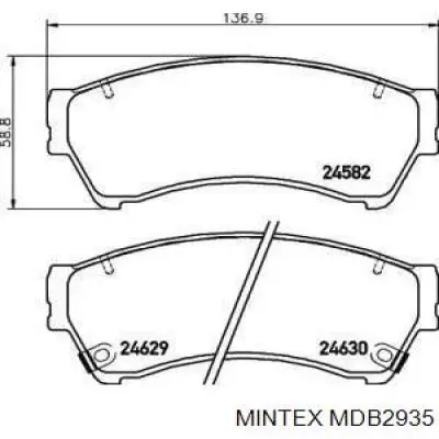 Колодки Mintex MDB2935 цена, от 19.11 USD