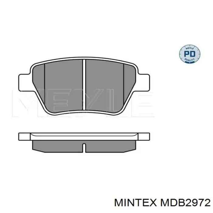 MDB2972 Mintex колодки тормозные задние дисковые