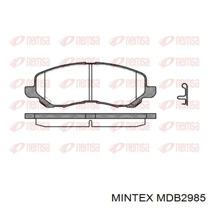 MDB2985 Mintex Колодки передние