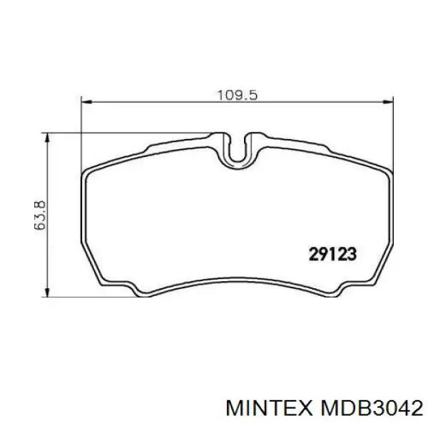 MDB3042 Mintex Колодки тормозные дисковые комплект