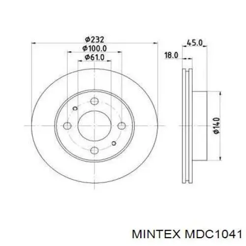 MDC1041 Mintex диск тормозной передний