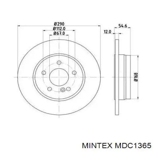 Тормозные диски MDC1365 Mintex