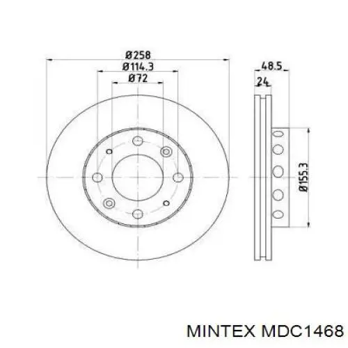 MDC1468 Mintex тормозные диски